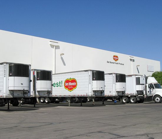 Industrial warehouse with fresh exterior paint