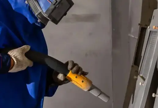 Industrial sandblasting surface preparation for coating and painting on structural metal