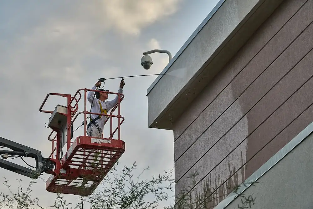 Exterior of school building with professional commercial painting
