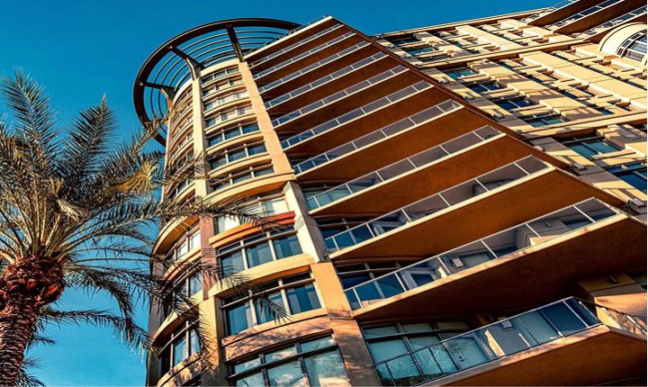 Elastomeric exterior coating and painting application showing thick waterproof paint