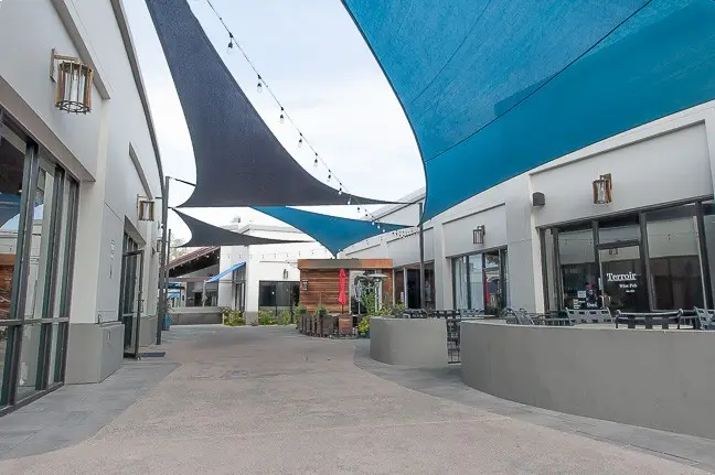 Retail space interior showing professional commercial painting
